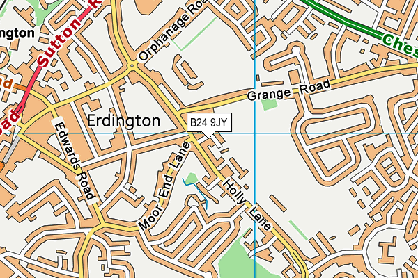 B24 9JY map - OS VectorMap District (Ordnance Survey)