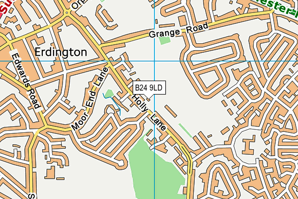 B24 9LD map - OS VectorMap District (Ordnance Survey)