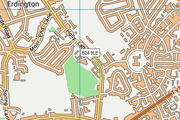 B24 9LE map - OS VectorMap District (Ordnance Survey)