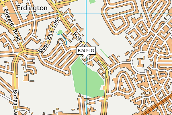 B24 9LG map - OS VectorMap District (Ordnance Survey)