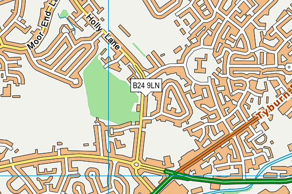 B24 9LN map - OS VectorMap District (Ordnance Survey)