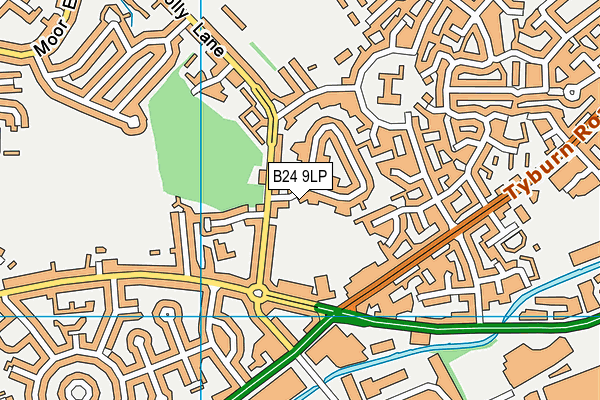 B24 9LP map - OS VectorMap District (Ordnance Survey)