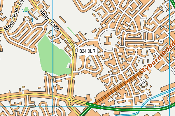 B24 9LR map - OS VectorMap District (Ordnance Survey)