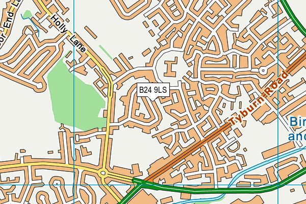 B24 9LS map - OS VectorMap District (Ordnance Survey)