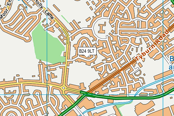 B24 9LT map - OS VectorMap District (Ordnance Survey)