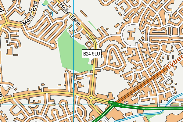 B24 9LU map - OS VectorMap District (Ordnance Survey)