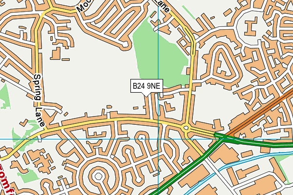 B24 9NE map - OS VectorMap District (Ordnance Survey)