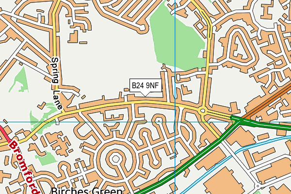 B24 9NF map - OS VectorMap District (Ordnance Survey)