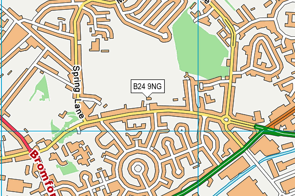 B24 9NG map - OS VectorMap District (Ordnance Survey)