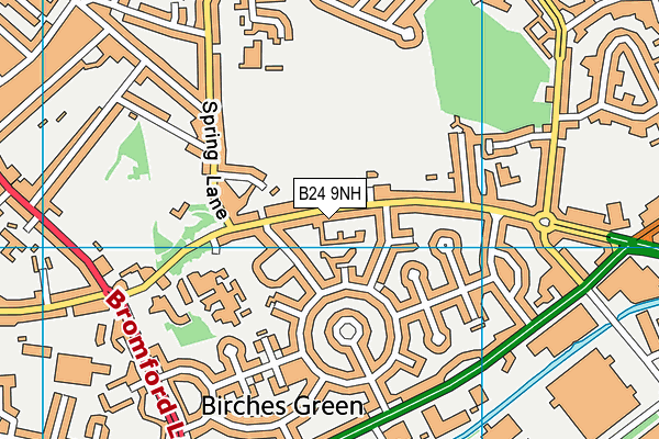 B24 9NH map - OS VectorMap District (Ordnance Survey)