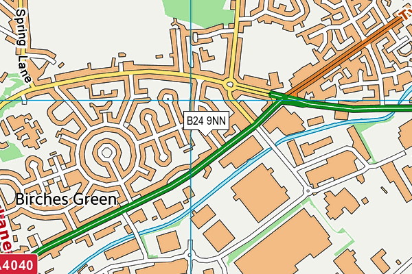 B24 9NN map - OS VectorMap District (Ordnance Survey)