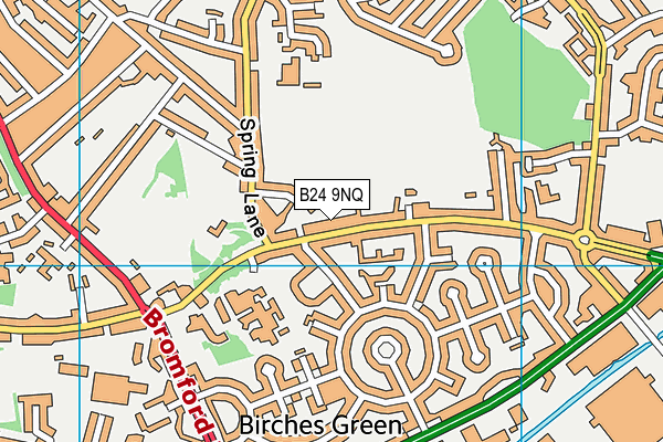 B24 9NQ map - OS VectorMap District (Ordnance Survey)