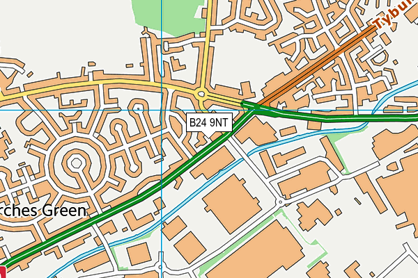 B24 9NT map - OS VectorMap District (Ordnance Survey)