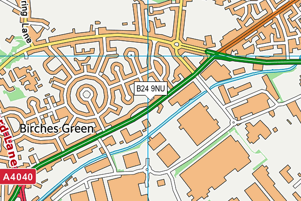 B24 9NU map - OS VectorMap District (Ordnance Survey)