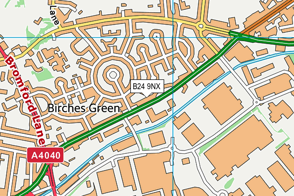 B24 9NX map - OS VectorMap District (Ordnance Survey)