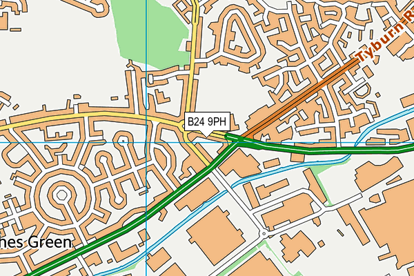 B24 9PH map - OS VectorMap District (Ordnance Survey)