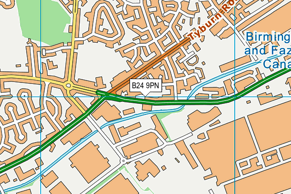 B24 9PN map - OS VectorMap District (Ordnance Survey)