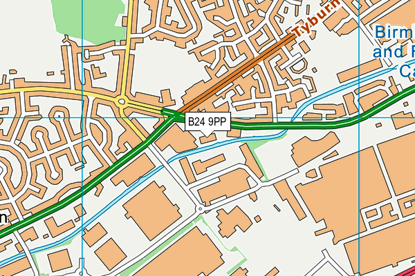 B24 9PP map - OS VectorMap District (Ordnance Survey)