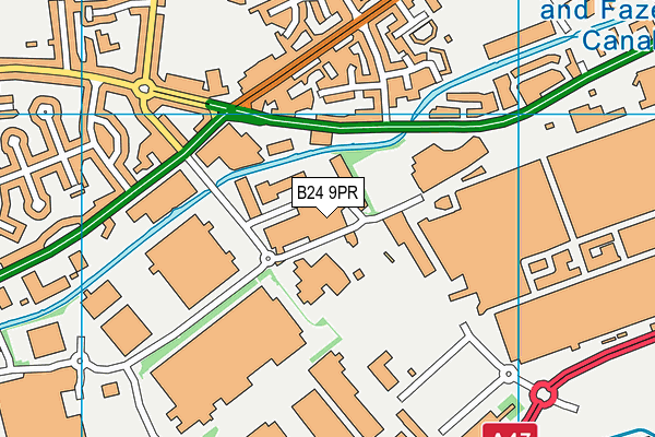 B24 9PR map - OS VectorMap District (Ordnance Survey)