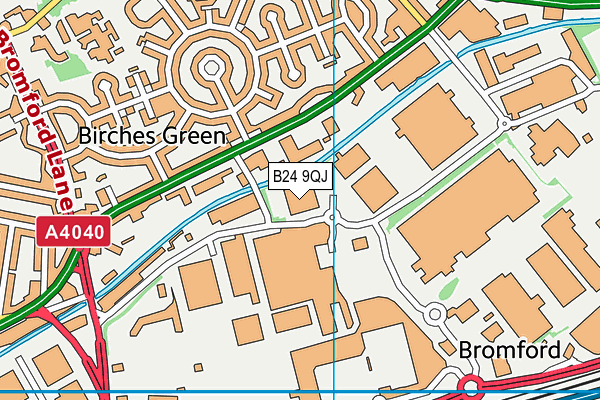 B24 9QJ map - OS VectorMap District (Ordnance Survey)