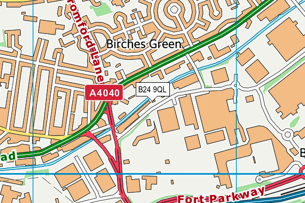 B24 9QL map - OS VectorMap District (Ordnance Survey)