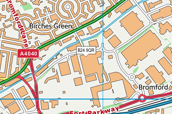 B24 9QR map - OS VectorMap District (Ordnance Survey)