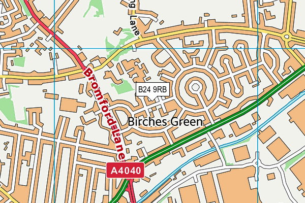 B24 9RB map - OS VectorMap District (Ordnance Survey)