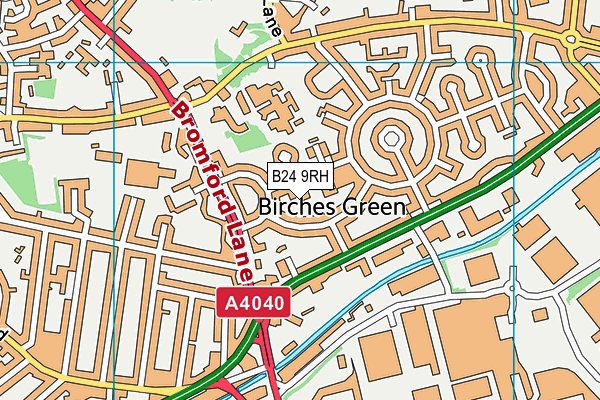 B24 9RH map - OS VectorMap District (Ordnance Survey)