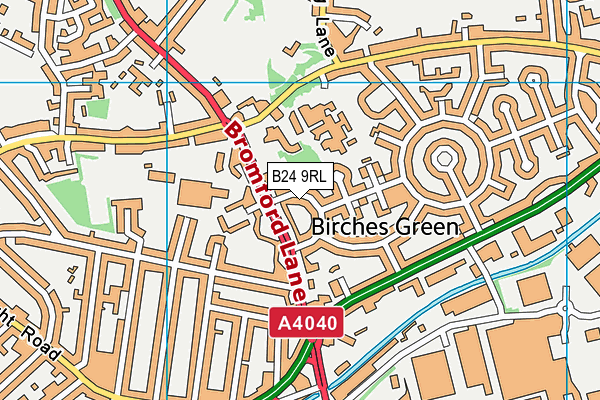 B24 9RL map - OS VectorMap District (Ordnance Survey)