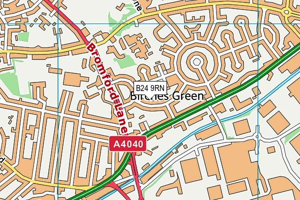 B24 9RN map - OS VectorMap District (Ordnance Survey)