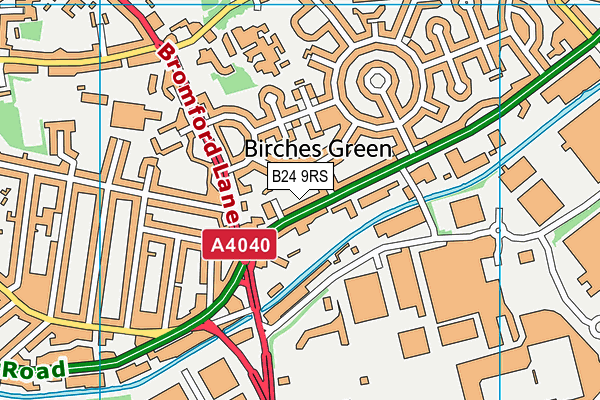 B24 9RS map - OS VectorMap District (Ordnance Survey)