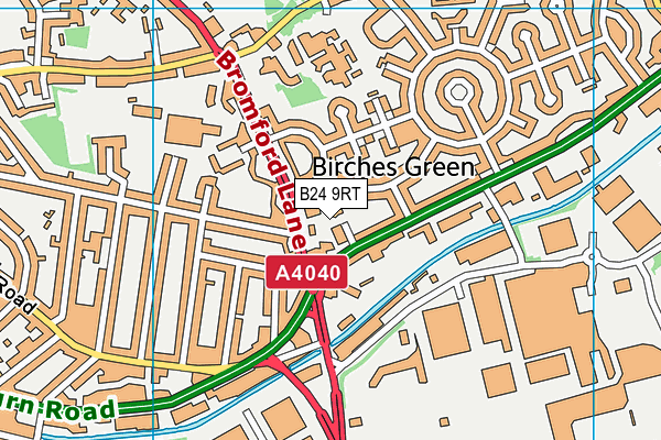 B24 9RT map - OS VectorMap District (Ordnance Survey)