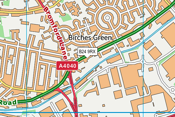 B24 9RX map - OS VectorMap District (Ordnance Survey)