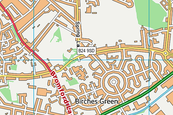 B24 9SD map - OS VectorMap District (Ordnance Survey)