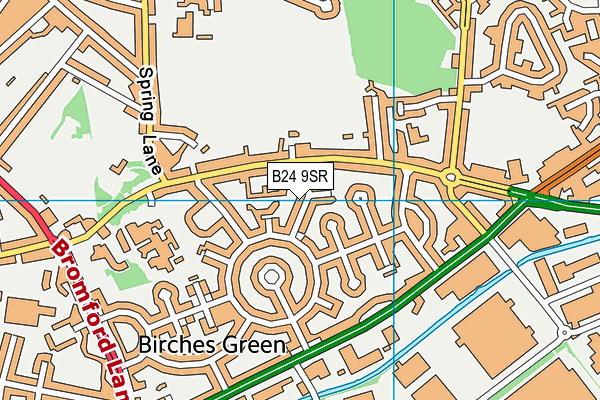 B24 9SR map - OS VectorMap District (Ordnance Survey)