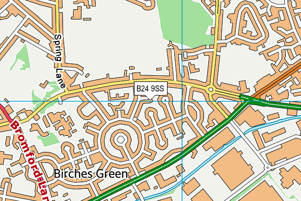 B24 9SS map - OS VectorMap District (Ordnance Survey)