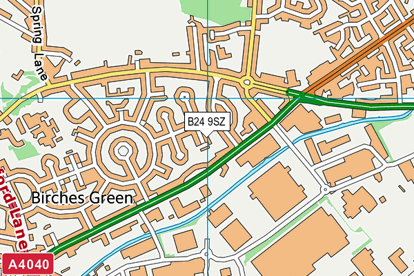 B24 9SZ map - OS VectorMap District (Ordnance Survey)