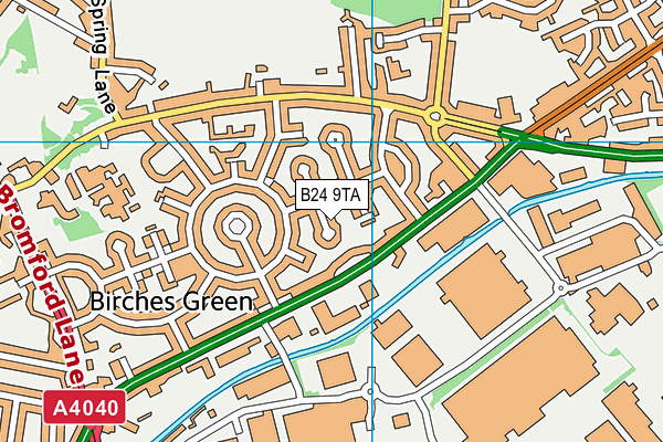 B24 9TA map - OS VectorMap District (Ordnance Survey)