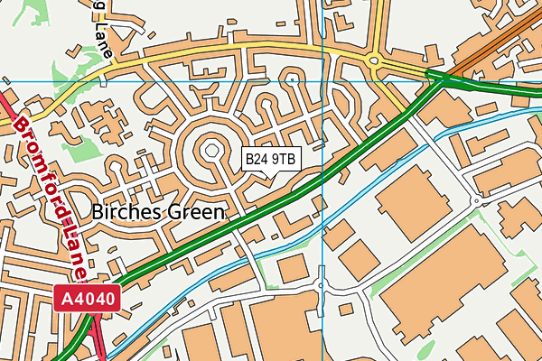 B24 9TB map - OS VectorMap District (Ordnance Survey)