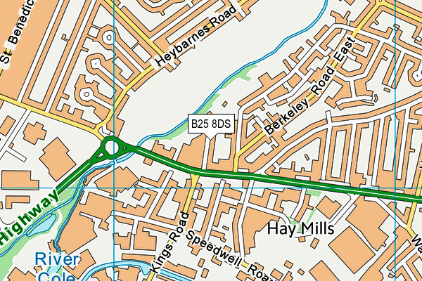 B25 8DS map - OS VectorMap District (Ordnance Survey)