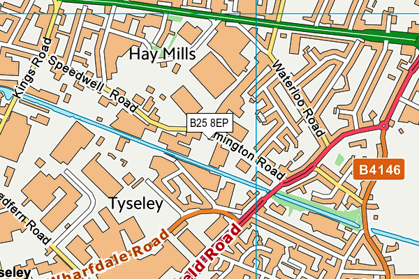 City College Birmingham Technology Campus (Closed) map (B25 8EP) - OS VectorMap District (Ordnance Survey)