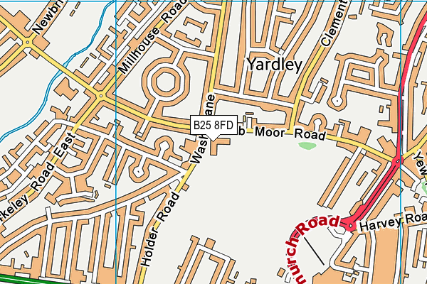 B25 8FD map - OS VectorMap District (Ordnance Survey)