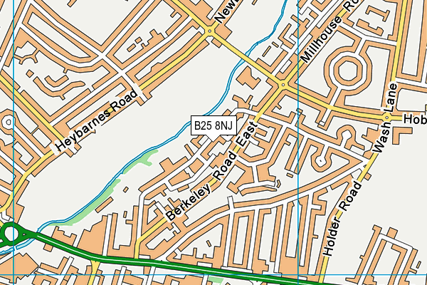 B25 8NJ map - OS VectorMap District (Ordnance Survey)