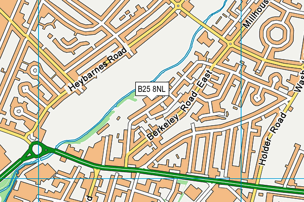 B25 8NL map - OS VectorMap District (Ordnance Survey)