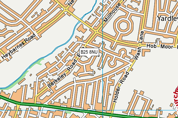 B25 8NU map - OS VectorMap District (Ordnance Survey)