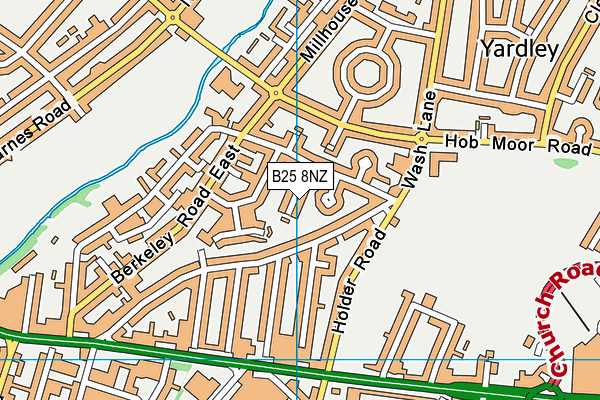 B25 8NZ map - OS VectorMap District (Ordnance Survey)