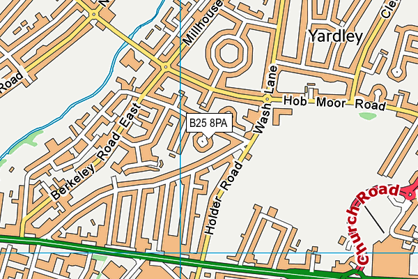 B25 8PA map - OS VectorMap District (Ordnance Survey)