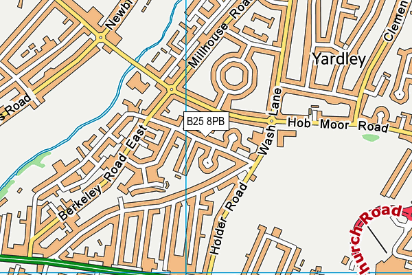B25 8PB map - OS VectorMap District (Ordnance Survey)