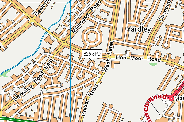 B25 8PD map - OS VectorMap District (Ordnance Survey)