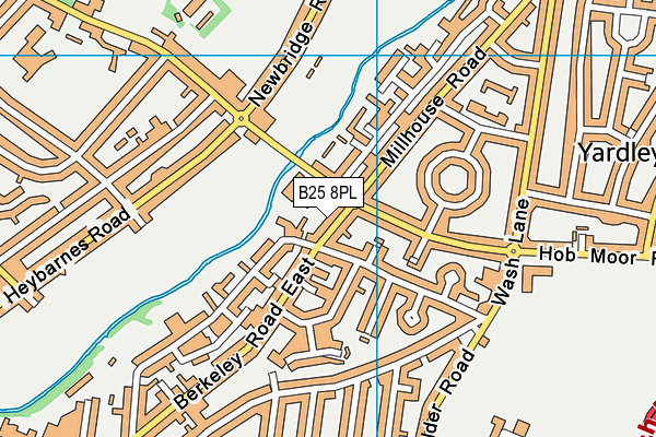 B25 8PL map - OS VectorMap District (Ordnance Survey)